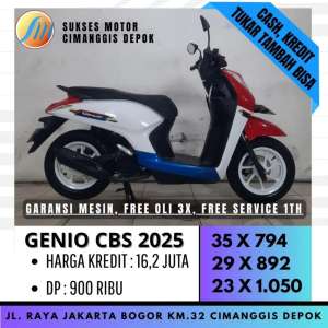 Jual bekas HONDA GENIO CBS 2025 WARNA JARANG KREDIT MURAH DI SUKSES MOTOR,lokasi di Depok Kota