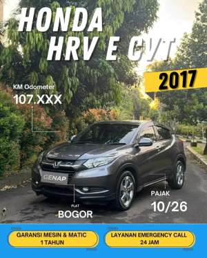 Jual bekas HONDA HRV E CVT 2017 AT MATICGENAP,lokasi di Depok Kota