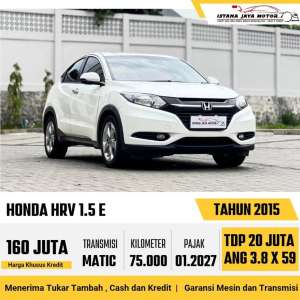 Jual bekas Honda HRV E CVT AT th 2015 istana jaya motor,lokasi di  ,Jakarta Timur