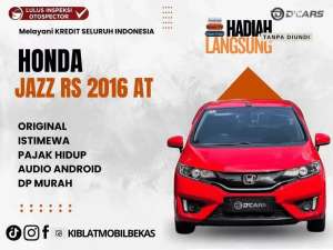 Jual bekas HONDA JAZZ RS 2016 MATICORIGINAL LOW KM ISTIMEWA SWIFT,lokasi di Sleman Kab.