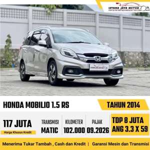 Jual bekas Honda Mobilio RS AT th 2014 istana jaya motor,lokasi di Jakarta Barat