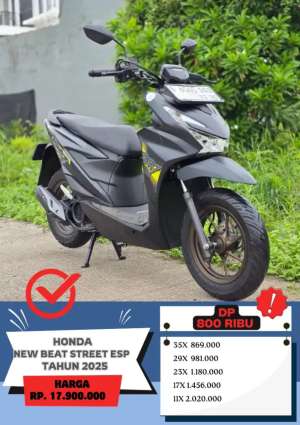Jual bekas Honda New Beat Street ESP 2025 DP 800Ribu,lokasi di Jakarta Timur