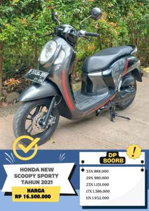 Jual bekas Honda New Scoopy Sporty tahun 2021 Dp 800rb,lokasi di  ,Jakarta Selatan