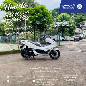 Jual bekas Honda PCX 160cc Keylles Cbs Iss Fi Tahun 2022,lokasi di Jakarta Pusat