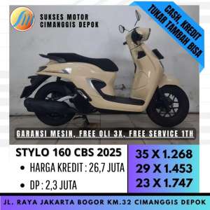 Jual bekas HONDA STYLO CBS 2025 MULUS CASH KREDIT KARTU KREDIT BISA,lokasi di Depok Kota