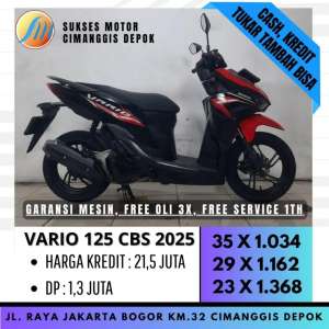 Jual bekas HONDA VARIO 125 CBS 2025 TERMURAH PROMO SUKSES MOTOR CASHBACK UPTO 700,lokasi di Bogor Kab.