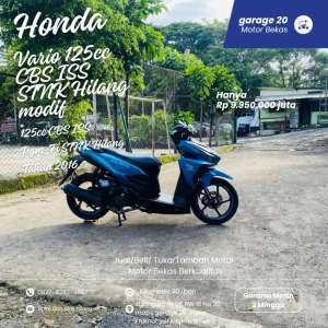 Jual bekas Honda Vario 125cc CBS ISS Modif STNK Hilang Tahun 2016,lokasi di Jakarta Timur