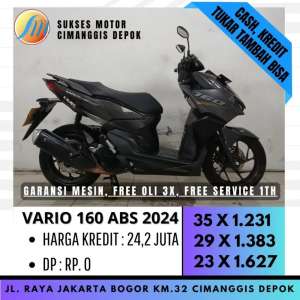 Jual bekas HONDA VARIO 160 ABS 2024 PROMO SUKSES MTR DP NOL FREE SERVICE 1TH,lokasi di Depok Kota