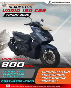 Jual bekas HONDA VARIO 160 CBS TAHUN 2025 DP MULAI 800 RIBU,lokasi di Jakarta Barat