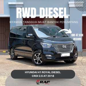 Jual bekas HYUNDAI H1 2.5 CRDi ROYALE DIESEL AT 2018 FACELIFT HITAM,lokasi di Jakarta Utara