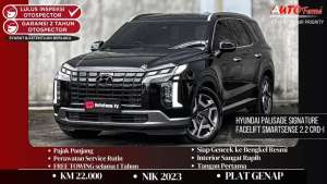 Jual bekas Hyundai Palisade Signature Facelift SmartSense 2.2 CRD-i 2023,lokasi di Jakarta Pusat