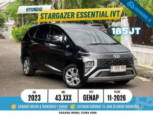 Jual bekas Hyundai Stargazer Essential IVT 2023 Hitam,lokasi di Jakarta Timur