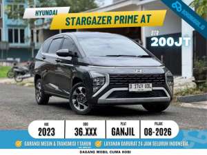 Jual bekas Hyundai Stargazer Prime AT Abu Abu Metalik 2023,lokasi di Tangerang Kota
