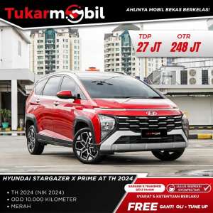 Jual bekas Hyundai Stargazer X Prime AT 2024 Merah,lokasi di Jakarta Timur