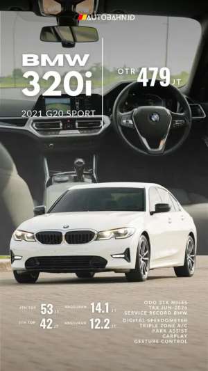 Jual bekas Idaman Pria BMW 320i Sport 2021 Warranty New Model G20,lokasi di Jakarta Pusat
