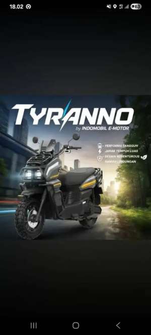 Jual bekas Indomobil eMotor TYRANNO Electric Bike3kW, 80kmjam,lokasi di Jakarta Selatan