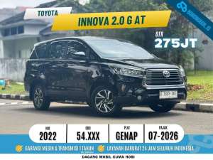 Jual bekas INNOVA 2.0 G BENSIN AT 2022 HITAM FAVORIT,lokasi di Tangerang Kota