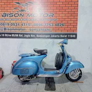 Jual bekas ISTIMEWA ANTIK PIAGGIO VESPA VBB TAHUN 1962 WARNA BIRU ASLI,lokasi di Jakarta Barat