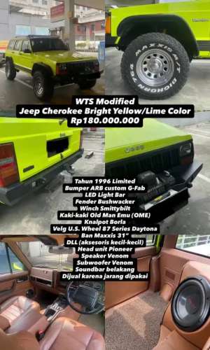 Jual bekas Jeep Cherokee 1996 Bensin,lokasi di Jakarta Selatan
