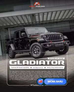 Jual bekas Jeep Wrangler Rubicon Gladiator 3.6L Double Cabin New 2026,lokasi di Jakarta Utara
