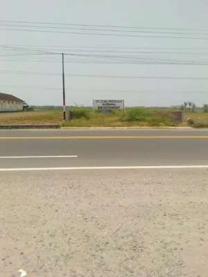 JlTanah pkrangan Pinggir Jln Raya, Berpagar bata keliling,pondasi, lokasi di Purworejo Kab., tersedia melalui melalui situs Olx