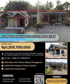 jual murah rumah lokasi di Pesisir Selatan Kab., tersedia melalui melalui situs Olx