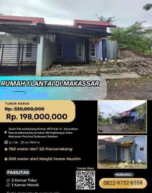 jual murah rumah melalui lelang negara lokasi di Makassar Kota, tersedia melalui melalui situs Olx