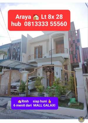JUAL RUMAH ARAYA 2 LANTAI mewah lokasi di Surabaya Kota, tersedia melalui melalui situs Olx