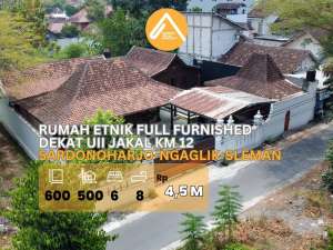 Jual Rumah Etnik Jalan Kaliurang Km 12 Akses Mudah Sejuk Asri lokasi di Sleman Kab., tersedia melalui melalui situs Olx