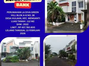 JUAL RUMAH LELANG BANK DI MENGANTI LA DIVA GREENHILLLELANG KPKNL lokasi di Gresik Kab., tersedia melalui melalui situs Olx
