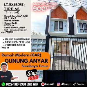 jual rumah surabaya, rumah gunung anyar, rumah modern, rumah siap huni lokasi di Surabaya Kota, tersedia melalui melalui situs Olx