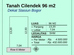 Jual Tanah Bogor Kota, Row Jalan 2 Mobil Papasan lokasi di Bogor Kota, tersedia melalui melalui situs Olx