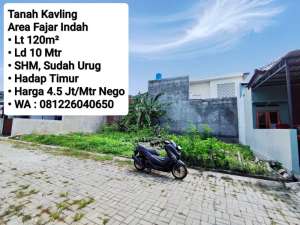 Jual Tanah Kavling Siap Bangun Area Fajar Indah, Dekat Sumber lokasi di Surakarta Kota, tersedia melalui melalui situs Olx
