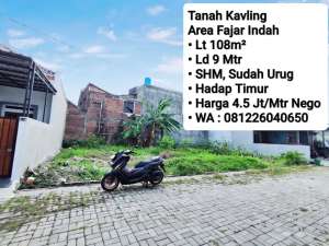 Jual Tanah Kavling Siap Bangun Area Fajar Indah, Dekat Sumber lokasi di Surakarta Kota, tersedia melalui melalui situs Olx