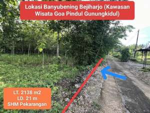 Jual tanah murah strategis di wisata Goa Pindul Bejiharjo Gunung Kidul lokasi di Gunung Kidul Kab., tersedia melalui melalui situs Olx