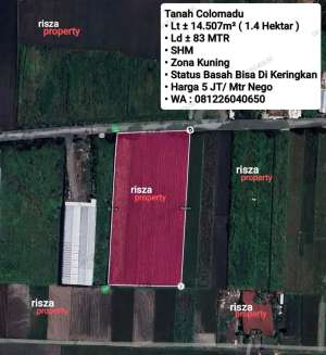 Jual Tanah Zona KuningArea Colomadu Solo, Mangku Jalan Raya lokasi di Karanganyar Kab., tersedia melalui melalui situs Olx