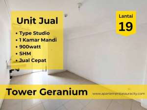 Jual type Studio kosongan apartment Bassura City SHM lokasi di Jakarta Timur, tersedia melalui melalui situs Olx