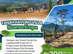 Kavling Tanah Eksklusif Nuansa EROPA Bangun VILA Permanen Jalur Wisata Puncak 2 Sukamakmur Bogor lokasi di Bogor Kab., tersedia melalui melalui situs Olx
