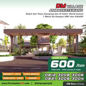 Kawasan Baru DM di Sleman dekat Ringroad Barat lokasi di Sleman Kab., tersedia melalui melalui situs Olx
