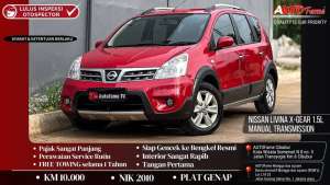 Jual bekas KM 10RB Nissan Livina X-Gear 1.5L Manual Transmission 2010 Red On Blac,lokasi di Jakarta Selatan