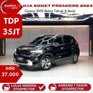 Jual bekas Km 27Rb Kia Sonet 1.5 Premier 2024 5 Seater AT Hitam,lokasi di Jakarta Utara