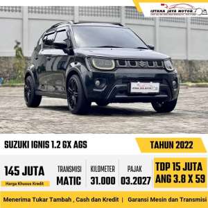 Jual bekas KM 31RB Suzuki Ignis 1.2 GX AGS 2022 Hitam,lokasi di Jakarta Selatan