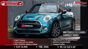 Jual bekas KM 34RB Mini Cooper 2.0 S CabrioCabriolet Rare 2016,lokasi di Jakarta Pusat