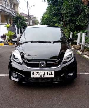 Jual bekas KM 60RB Honda Brio 2018 RS CVT kond cat 100 OriHead Unit Android,lokasi di Jakarta Timur