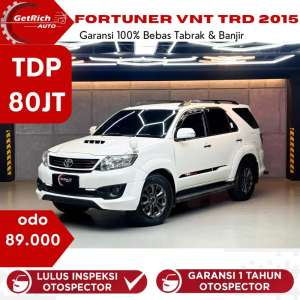 Jual bekas Km 80RbTOYOTA FORTUNER2.5 ATDiesel G VNT 2015PUTIH,lokasi di Jakarta Utara