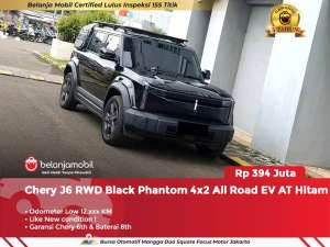 Jual bekas KM LOWChery J6 J 6 RWD Black Phantom 4x2 EV 2024 2025,lokasi di Jakarta Timur