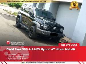 Jual bekas KM LOWGWM Tank 300 4x4 HEV Hybrid AT Hitam 20242025,lokasi di  ,Jakarta Barat