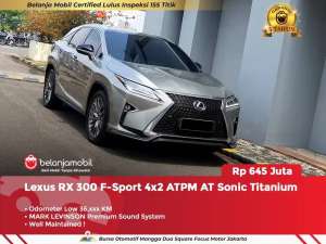 Jual bekas KM LOWLexus RX 300 RX300 F-Sport F Sport AT 20182019,lokasi di Jakarta Pusat