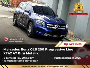 Jual bekas KM LOWMercedes Benz Mercy GLB 200 Progressive X247 AT 20202021,lokasi di Jakarta Barat