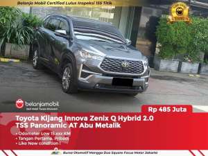 Jual bekas KM LOWToyota Innova Zenix Q Hybrid 2.0 TSS AT Abu 2024 2025,lokasi di Jakarta Pusat